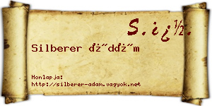 Silberer Ádám névjegykártya